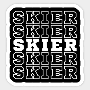 Skier. Sticker